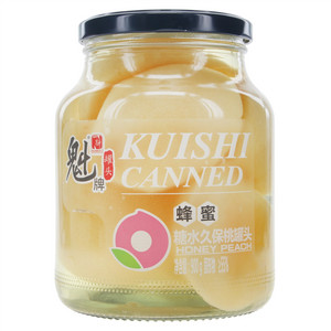魁牌蜂蜜糖水久保桃罐头