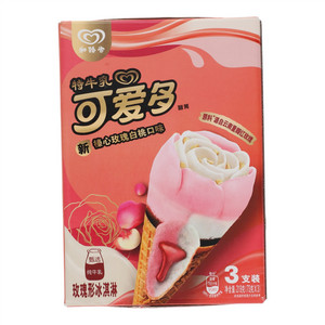 可爱多特牛乳Y23 IP榛心玫瑰白桃口味冰淇淋多支装 6X345ML(219G)