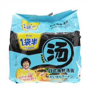 1袋半汤海鲜汤面五连包