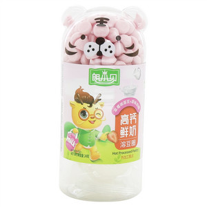 朗小贝高钙鲜奶溶豆圈-草莓味溶豆+原味奶圈