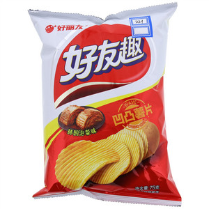 好丽友好友趣韩国泡菜味凹凸薯片