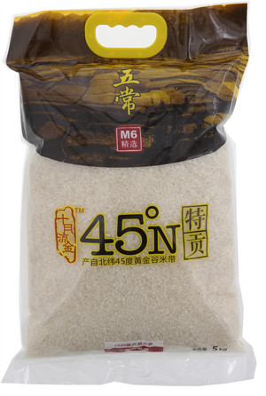 十月流金45°N特贡五常稻花香大米5kg