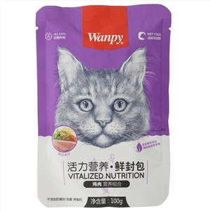 Wanpy鸡肉活力营养鲜封包全猫种用成猫用湿粮