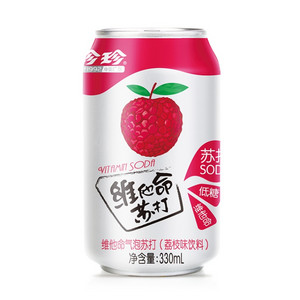 珍珍荔枝味维他命气泡苏打饮料