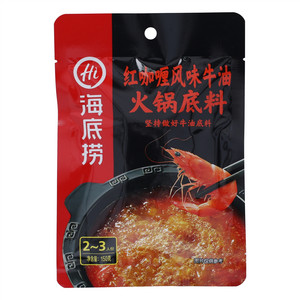 海底捞红咖喱风味牛油火锅底料