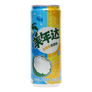 美年达百香果青椰味果味型汽水