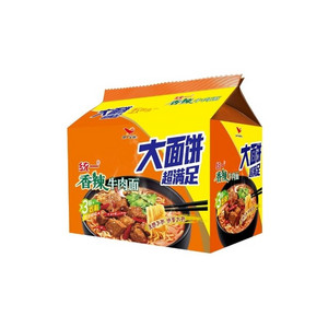 统一香辣牛肉面大袋五合一