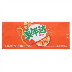 美年达橙味果味型汽水