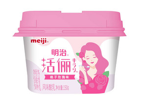 明治活俪风味酸乳 桃子玫瑰味 150g