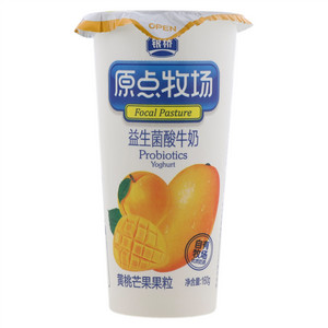 银桥原点牧场益生菌酸牛奶黄桃芒果果粒