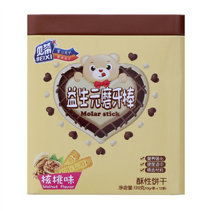贝希核桃味酥性饼干益生元磨牙棒
