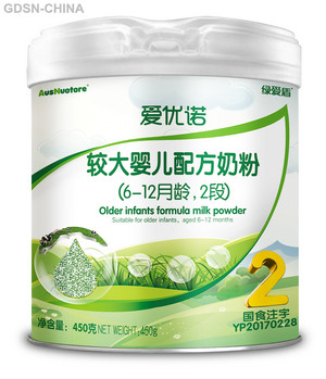 爱优诺绿爱盾j较大婴儿配方奶粉