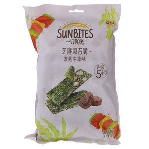 一口阳光芝麻海苔脆炭烤牛排味7.8克*5包