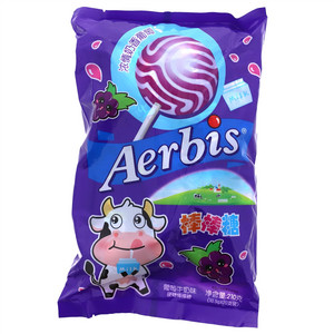 Aerbis葡萄牛奶味棒棒糖