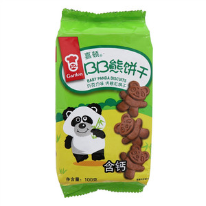嘉顿巧克力味BB熊饼干（含钙）仿熊形饼干