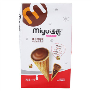 迷语榛子可可味华夫卷巧克力