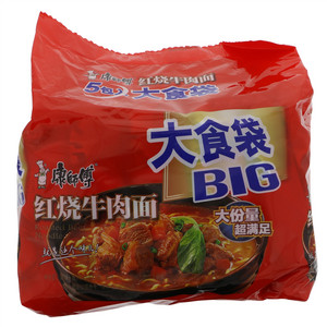 康师傅大食袋红烧牛肉面