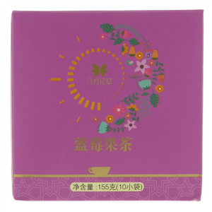 几何花草蓝莓果茶