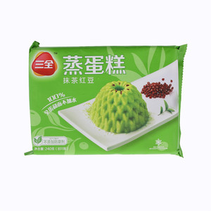 三全抹茶红豆蒸蛋糕