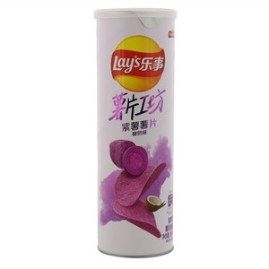 乐事薯片工坊紫薯薯片椰奶味104克*24罐