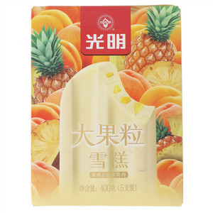 光明大果粒黄桃&菠萝果肉雪糕