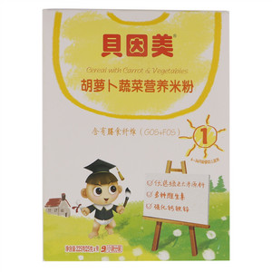 贝因美胡萝卜蔬菜营养米粉