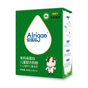 爱瑞高有机高蛋白儿童配方奶粉奶粉