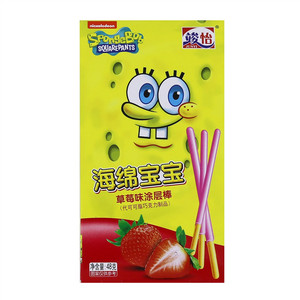 竣怡海绵宝宝草莓味涂层棒