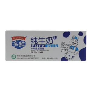 东方多鲜庄园多鲜纯牛奶优+ Pure Milk1箱×16袋×227克
