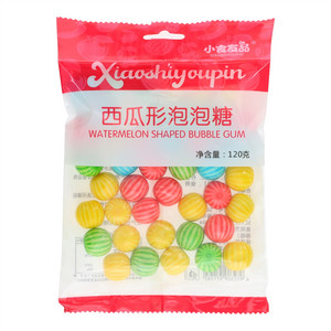 小食友品七彩鸭西瓜形泡泡糖