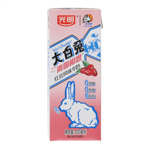光明大白兔红豆风味牛奶 200ml