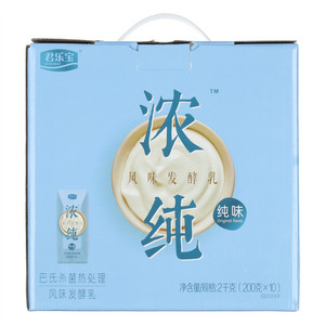 君乐宝浓纯纯味巴氏杀菌热处理风味发酵乳