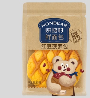 烘焙村红豆菠萝包