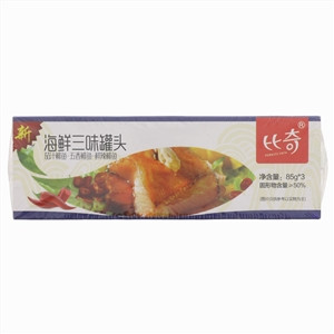 比奇海鲜三味茄汁鲱鱼·五香鲱鱼·鲜辣鲱鱼罐头