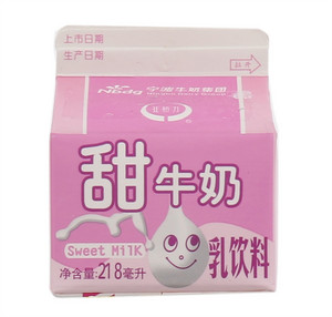 宁波甜牛奶乳饮料218毫升