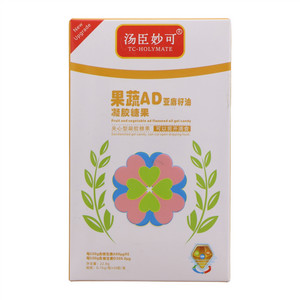 汤臣妙可果蔬AD亚麻籽油凝胶糖果