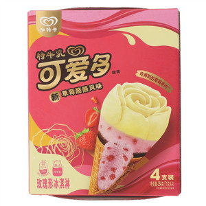 可爱多X若来特牛乳草莓酪酪口味冰淇淋多支装 6X460ML(284G)