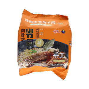 幸运肉骨茶味小刀面(油炸方便面)