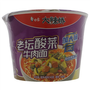 白象大辣娇老坛酸菜牛肉面