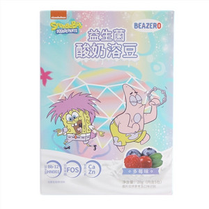 beazero海绵宝宝益生菌酸奶溶豆（多莓味）