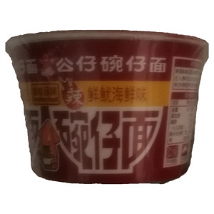 公仔迷你碗面-鲜鱿海鲜风味（油炸方便面）