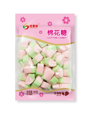 红麦谷草莓味棉花糖