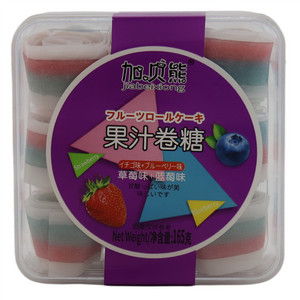 加贝熊草莓味+蓝莓味果汁卷糖