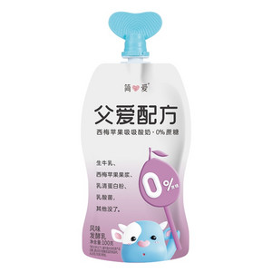 父爱配方西梅苹果吸吸酸奶·0%蔗糖100g