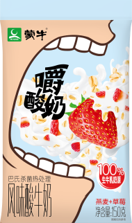 蒙牛燕麦+草莓风味酸牛奶