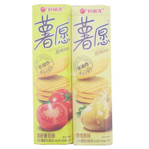 好丽友薯愿香烤原味+清新番茄味马铃薯膨化食品