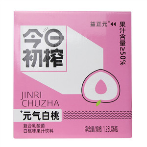 益正元今日初榨复合乳酸菌白桃味果汁饮料
