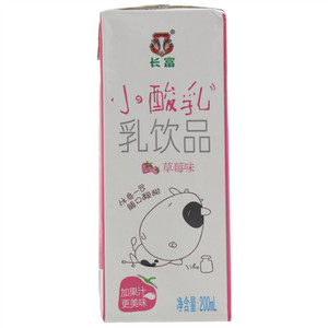 长富小酸乳草莓味乳饮品