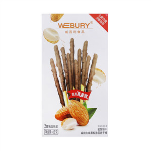 WEBURY威百利扁桃仁味果粒涂层饼干棒