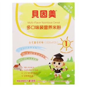 貝因美多口味装营养米粉 